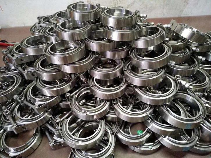 3 inch & 2,5 inch RVS vband klemmen set 76,1mm 63,5mm V-band, Auto-onderdelen, Uitlaatsystemen, Nieuw, Ophalen of Verzenden