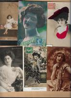 6 zeer oude kaarten mooie dames meisjes  speciale foto,s, Ophalen of Verzenden, Voor 1920, Gelopen, Overige thema's