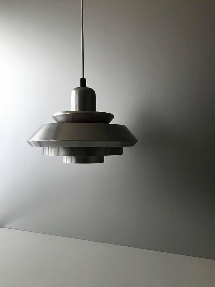 Vintage hanging lamp danish 70s silence of the lamps, Huis en Inrichting, Lampen | Hanglampen, Gebruikt, Minder dan 50 cm, Metaal