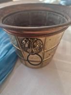 Koperen bloempotje met leeuw, Antiek en Kunst, Ophalen of Verzenden