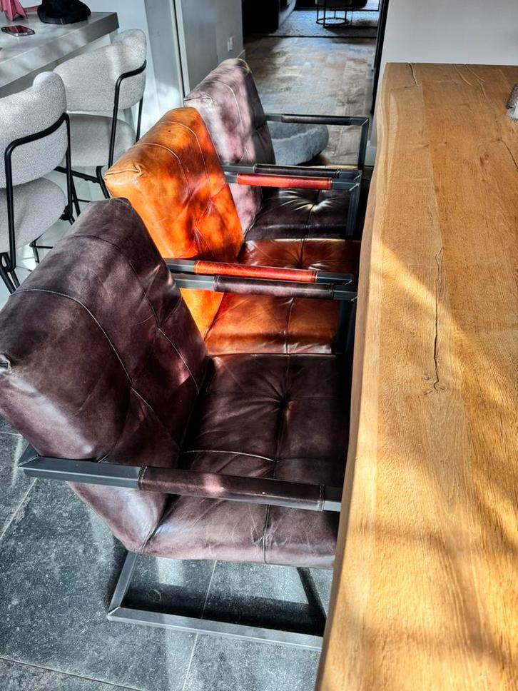 Eettafelstoel, Huis en Inrichting, Stoelen, Zo goed als nieuw, Metaal, Ophalen