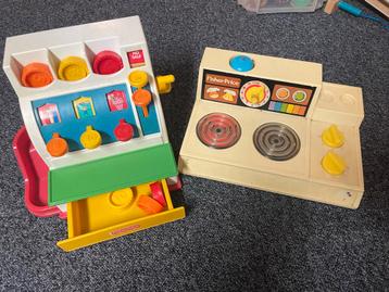 Fisher Price Kassa & Fornuis Vintage beschikbaar voor biedingen