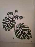 Twee botanische canvas schilderijen, Ophalen