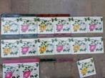 24 art nouveau wandtegels met rozenrand roze/geel bruine tak, Antiek en Kunst, Antiek | Wandborden en Tegels, Ophalen