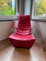 2x Goossens Lederen Fauteuil, Huis en Inrichting, Fauteuils, Ophalen, Gebruikt, Leer, 75 tot 100 cm