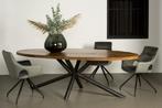 Zwarte ovale eettafel inclusief draaibare stoelen!AANBIEDING, Huis en Inrichting, Tafels | Eettafels, 100 tot 150 cm, 200 cm of meer
