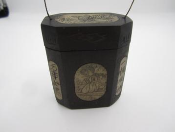 Antieke Chinese snuifdoos met ingelegd gesneden been B4391 beschikbaar voor biedingen