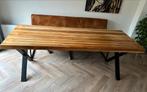 Teak houten eettafel 220cm lang 86cm breed 80cm hoog, Huis en Inrichting, Tafels | Eettafels, Ophalen, Gebruikt, 200 cm of meer