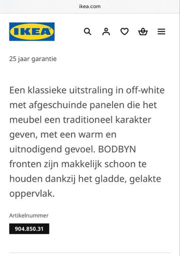 2x Ikea Bodbyn deurtjes met glas, 30x100 cm, zgan - afbeelding 14