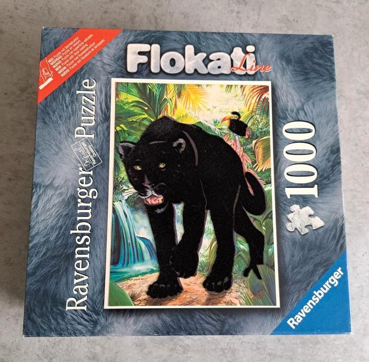 Ravensburger Puzzel - Zwarte Panter - 1000 stukjes, Hobby en Vrije tijd, Denksport en Puzzels, Zo goed als nieuw, Legpuzzel, 500 t/m 1500 stukjes