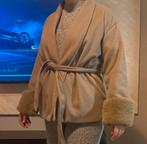 Jas met bont, Kleding | Dames, Jassen | Winter, Ophalen of Verzenden, Zo goed als nieuw, Maat 38/40 (M), Zwart