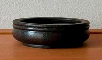 Bonsai schaal rond bruin ongeglazuurd gemerkt  9,3x2,7 beschikbaar voor biedingen