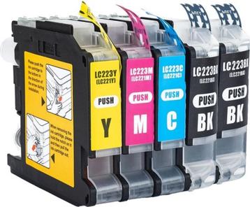 8x Inktcartridges Geschikt voor Brother LC223 van 30 voor 15 beschikbaar voor biedingen