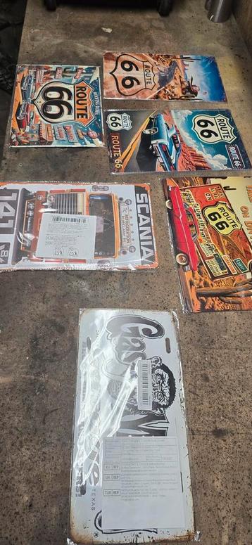Retro Metalen Borden Set - Route 66 & Meer beschikbaar voor biedingen