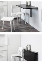 IKEA Klaptafel bureau Zwart - Ruimtebesparend, Ophalen, 50 tot 100 cm, Zo goed als nieuw, Tafelblad