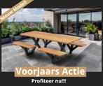 Stijlvolle picknicktafel met stalen frame – oerdegelijk !, Ophalen, Nieuw, Rechthoekig, Staal