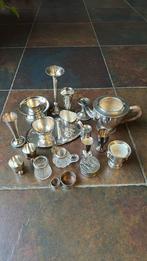 20 stuks diverse verzilveren stukken, Antiek en Kunst, Antiek | Goud en Zilver, Ophalen of Verzenden