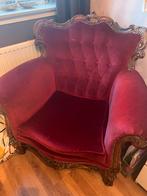 Barok - fauteuil - Bordeaux rood - antiek, Antiek en Kunst, Antiek | Meubels | Stoelen en Banken, Ophalen