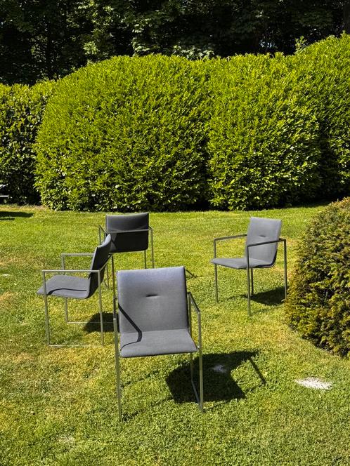 FRAME fauteuils ARCO, Huis en Inrichting, Stoelen, Gebruikt, Vier, Stof, Overige materialen, Grijs, Ophalen of Verzenden