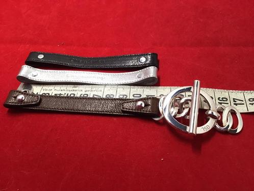 Olivier de Saint Loupe armband zilveren armband, zilver leer, Sieraden, Tassen en Uiterlijk, Armbanden, Nieuw, Zilver, Ophalen