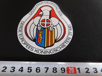 sticker België Groot- Peer Gildestad 1979 Koningsschieten  beschikbaar voor biedingen