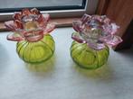 bloemen waxinelichtje houder, Huis en Inrichting, Woonaccessoires | Vazen, Overige kleuren, Ophalen of Verzenden, Minder dan 50 cm