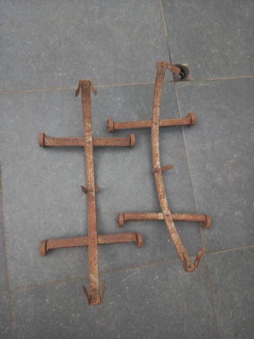 Antieke IJzeren fietssteunen - fietsrek Rustiek Decor, Antiek en Kunst, Antiek | Gereedschap en Instrumenten, Ophalen of Verzenden