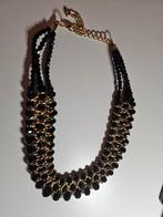 Chic collier goud zwart, Sieraden, Tassen en Uiterlijk, Ophalen of Verzenden, Nieuw, Zwart, Goud