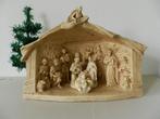 Zeldzame antiek gipsen kribbe en kerststal - kerst -, Antiek en Kunst, Ophalen of Verzenden