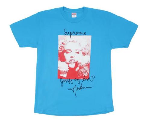 Supreme Madonna t-shirt bright blue medium, Kleding | Heren, T-shirts, Nieuw, Maat 48/50 (M), Blauw, Ophalen of Verzenden