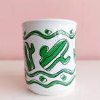 Vintage Tams 90's mok cactus, Huis en Inrichting, Ophalen of Verzenden, Glas, Overige stijlen, Kop(pen) en/of Schotel(s)