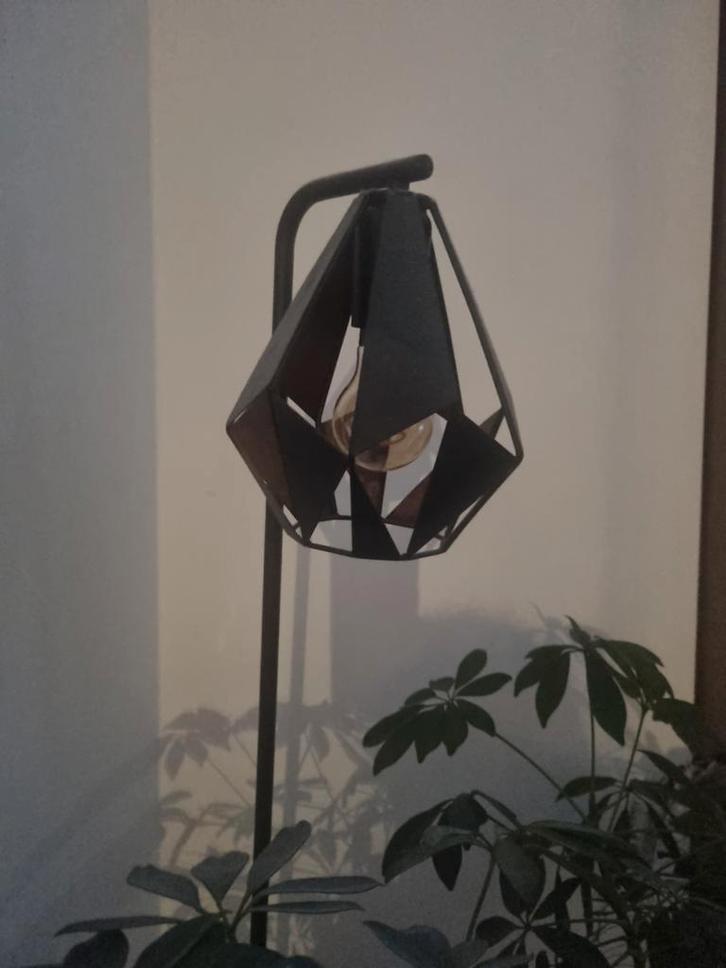 EGLO vloerlamp zwart, Huis en Inrichting, Lampen | Vloerlampen, Zo goed als nieuw, Ophalen