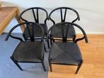 Eetkamerstoelen zwart, Ophalen, Gebruikt, Zwart, Vier
