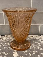 Vintage vaasje, zalmrose persglas (220125), Ophalen of Verzenden, Gebruikt, Glas, Minder dan 50 cm