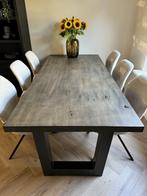 Eettafel eikenblad, Huis en Inrichting, Tafels | Eettafels, Ophalen, Gebruikt, 200 cm of meer, 50 tot 100 cm