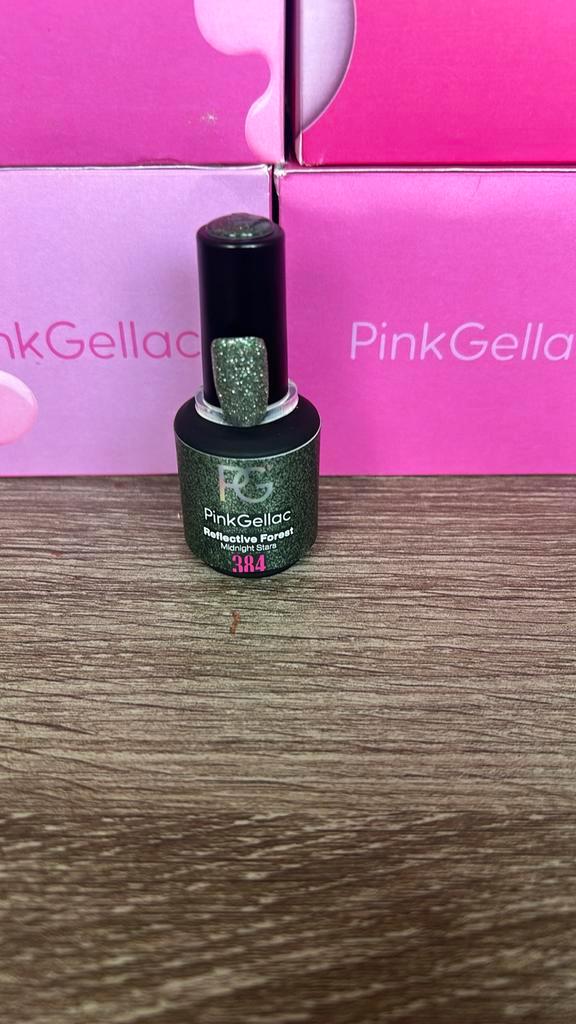 Pink Gellac Reflective Forest 384, Sieraden, Tassen en Uiterlijk, Uiterlijk | Cosmetica en Make-up, Zo goed als nieuw, Handen en Nagels