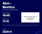 Ajax-Benfica F side, Tickets en Kaartjes, Sport | Voetbal, Eén persoon, November