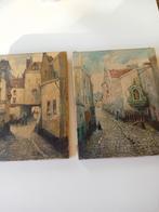 2 oude schilderijtjes, Antiek en Kunst, Ophalen of Verzenden