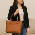 Mihella Elegance Tote Bag – Luxe Gewatteerde Damestas –Bruin, Ophalen of Verzenden, Nieuw, Bruin, Handtas