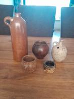 5 x aardewerk potjes, Antiek en Kunst, Antiek | Keramiek en Aardewerk, Ophalen of Verzenden