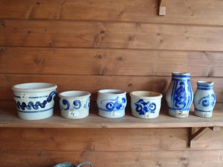 6 x Diverse Keulse potten, Antiek en Kunst, Antiek | Keramiek en Aardewerk, Ophalen of Verzenden