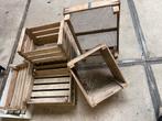Oude veiling en bollenkratten, Huis en Inrichting, Ophalen, Gebruikt, Overige houtsoorten, Minder dan 50 cm