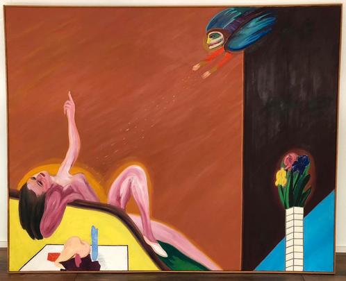 Yvan Theys, zéér groot museaal schilderij, Antiek en Kunst, Kunst | Schilderijen | Modern, Ophalen