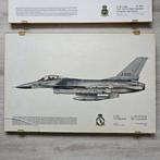 Ingelijste poster F-16A 322 Squadron, Ophalen of Verzenden, Gebruikt, Kaart, Foto of Prent