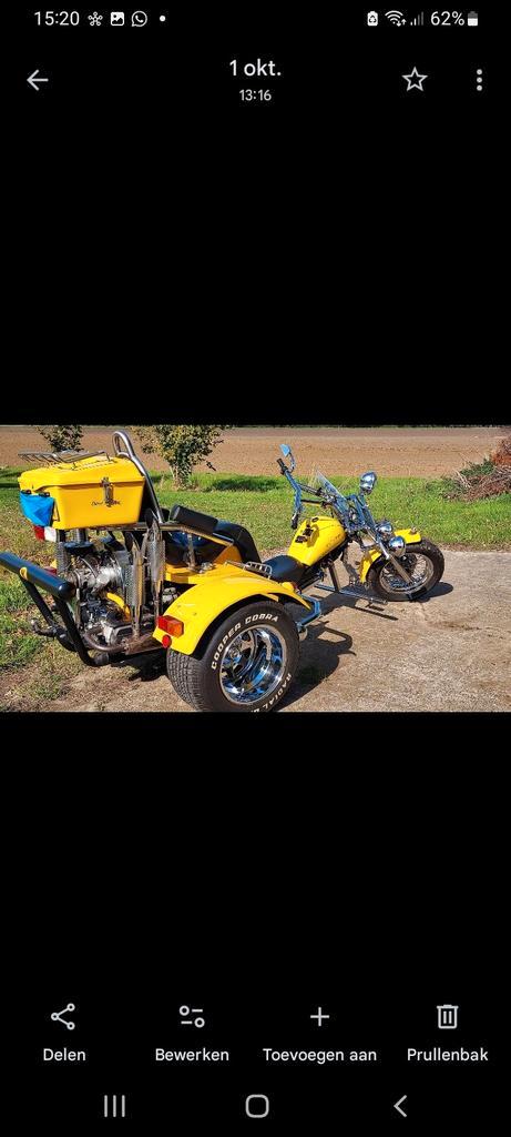 Mooie Trike 1600cc, Bouwjaar 1999, Geel, Motoren, Quads en Trikes, 4 cilinders, Ophalen