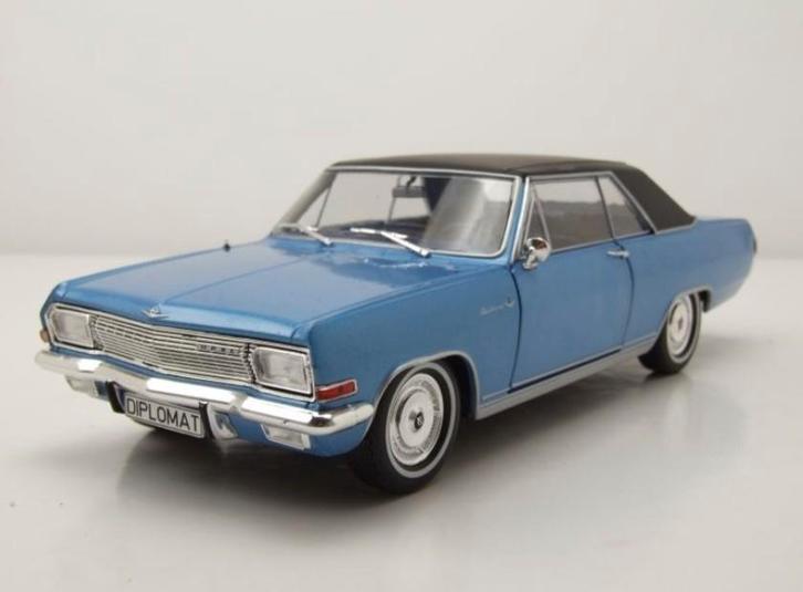 1:24 OPRUIMING! Opel Diplomat A V8 Coupé Blauw met. WhiteBox, Hobby en Vrije tijd, Modelauto's | 1:24, Nieuw, Auto, Overige merken
