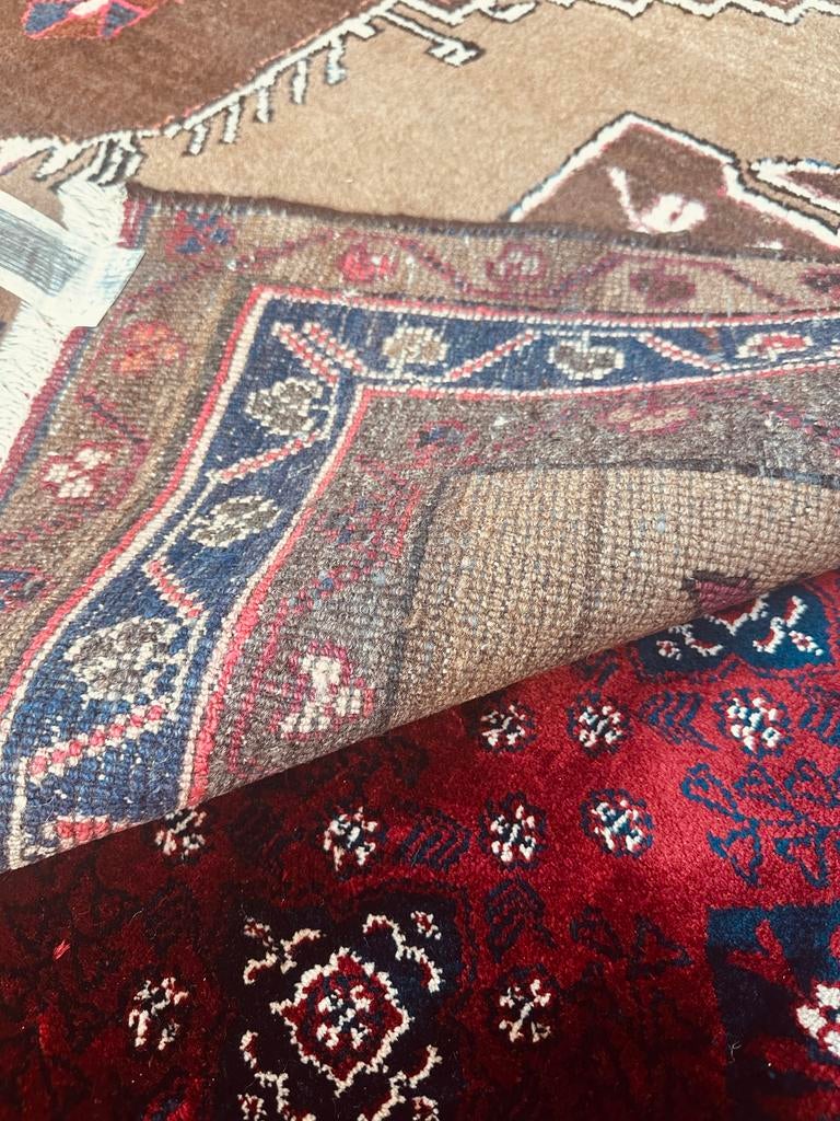 Vintage Tapijt - Uniek Design, Huis en Inrichting, Stoffering | Tapijten en Kleden, Gebruikt, Bruin, 200 cm of meer, Ophalen of Verzenden