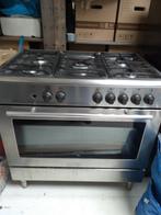 Set Ikea Whirlpool RVS gasfornuis afzuigkap spatwand 90 cm, Ophalen, Gebruikt, 60 cm of meer, Gas