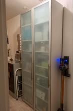 2x Hoge kast met deuren en planken, Ophalen, Strak, Gebruikt, 200 cm of meer