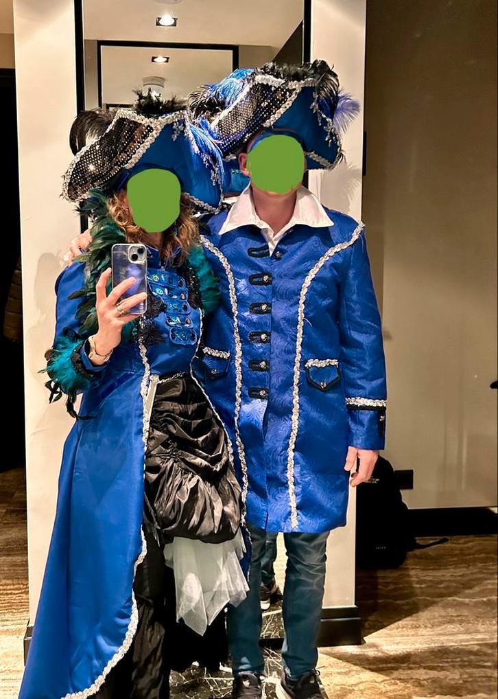 Carnavalskleding de blauwe piraat, Kleding | Dames, Carnavalskleding en Feestkleding, Zo goed als nieuw, Carnaval, Ophalen of Verzenden